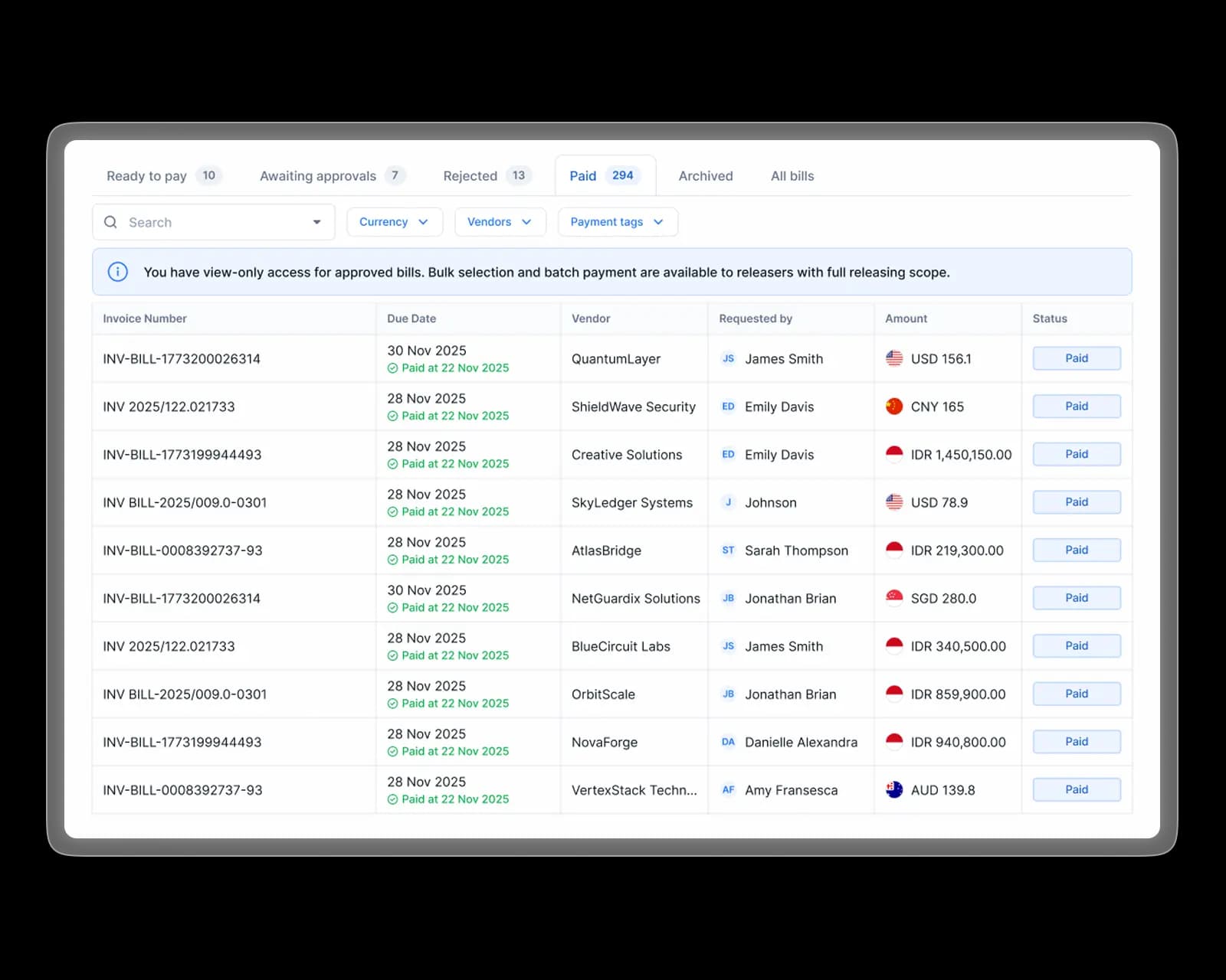 Account payable automation platform